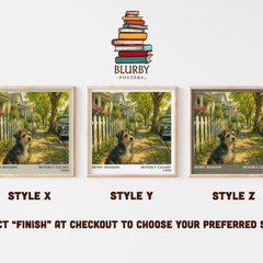 Henry Huggins literary print in frame leaning in hallway – childrens wall art