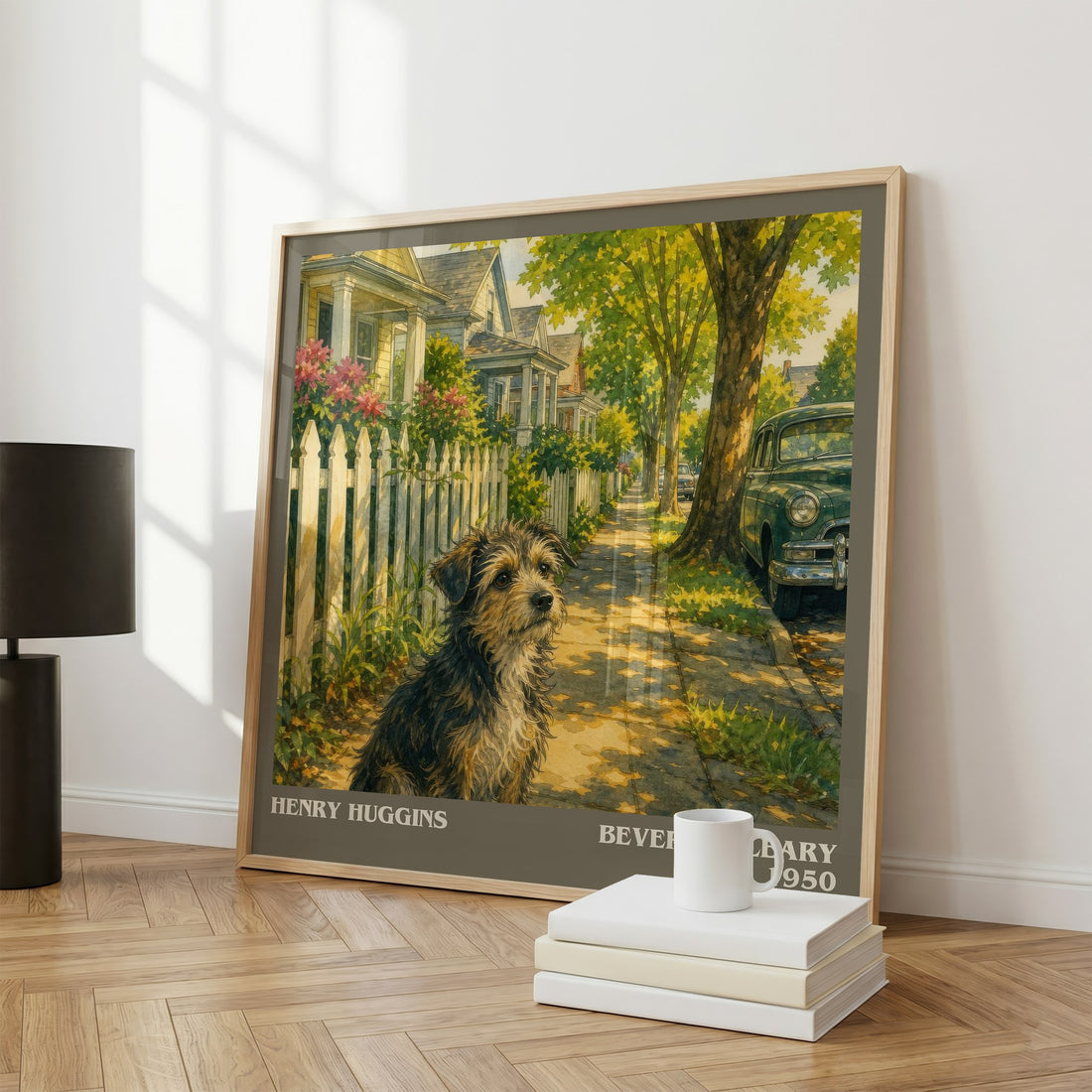 Henry Huggins literary print framed by window – literary home decor