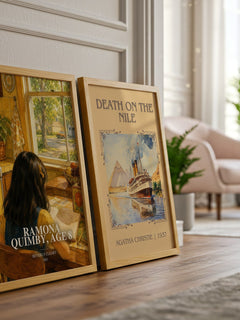 Ramona Quimby, Age 8 watercolour print framed by window – literary home decor