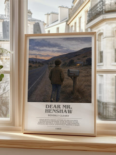 Dear Mr. Henshaw bookish poster colour and style options – Beverly Cleary book art