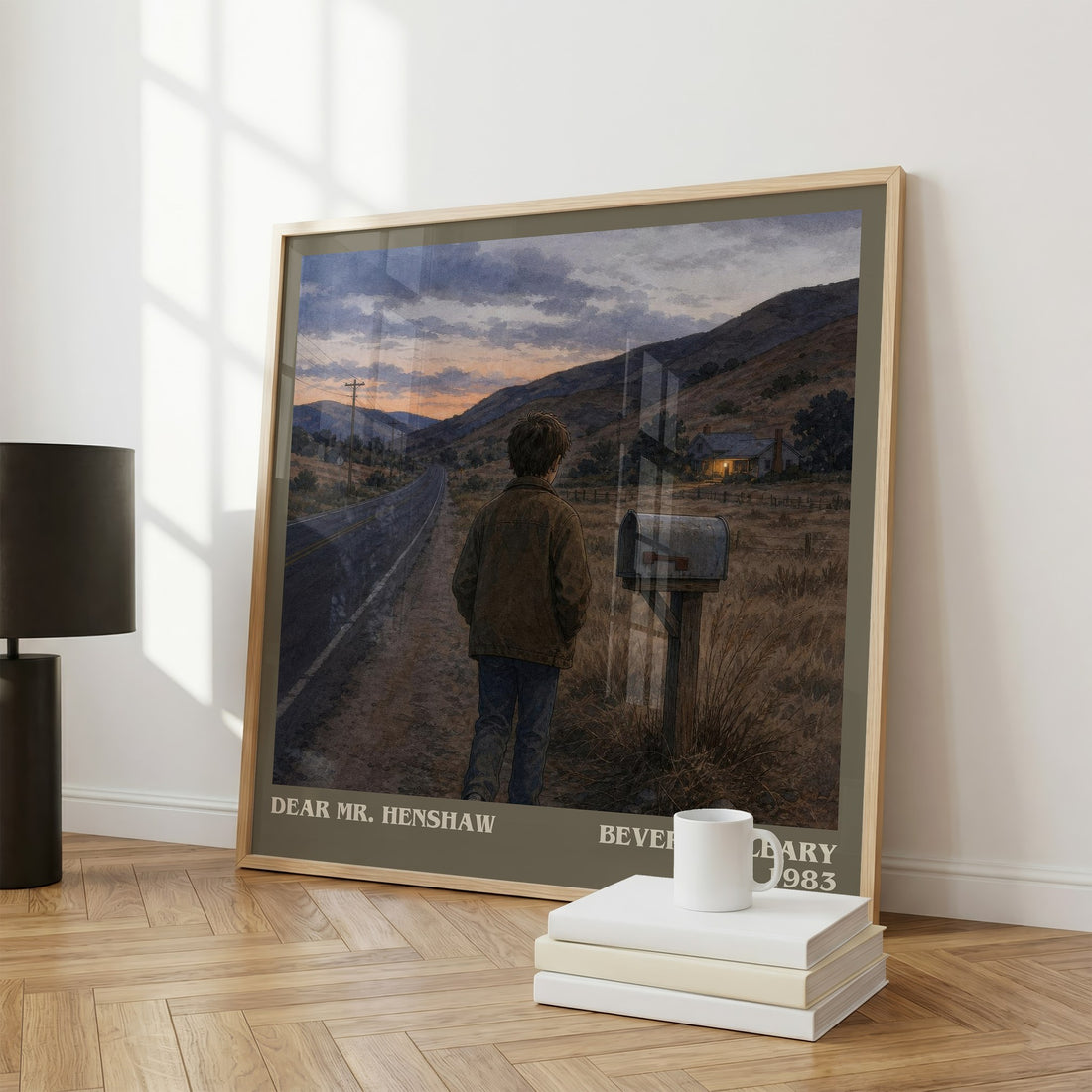 Dear Mr. Henshaw literary print framed by window – literary home decor
