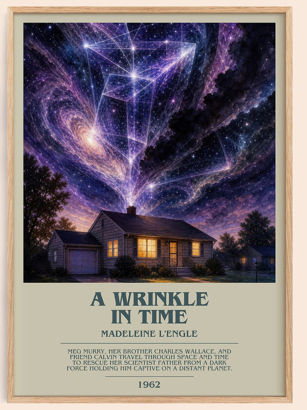 A Wrinkle in Time bookish book poster by Madeleine L'Engle – framed literary art print