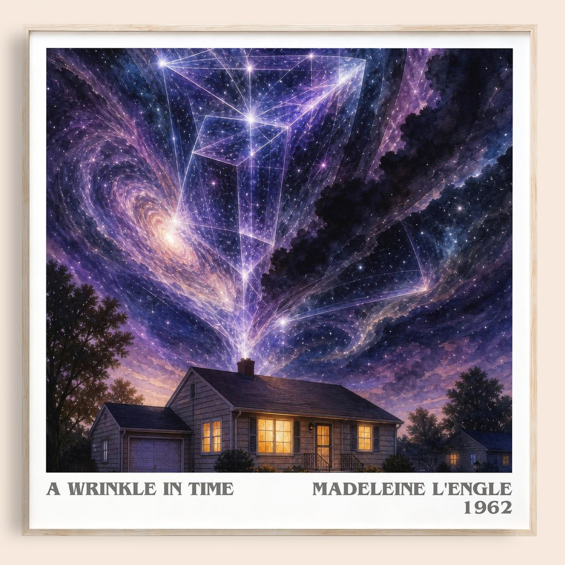 A Wrinkle in Time literary book poster by Madeleine L'Engle – framed literary art print