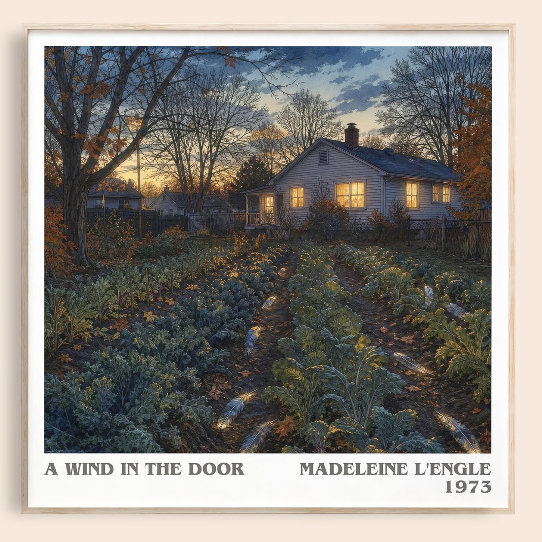 A Wind in the Door literary book poster by Madeleine L'Engle – framed literary art print