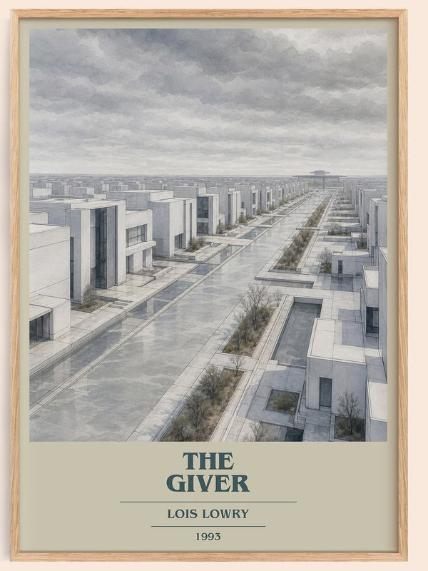 The Giver book cover book poster by Lois Lowry – framed literary art print