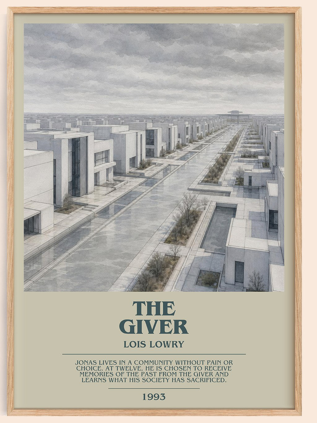 The Giver bookish book poster by Lois Lowry – framed literary art print