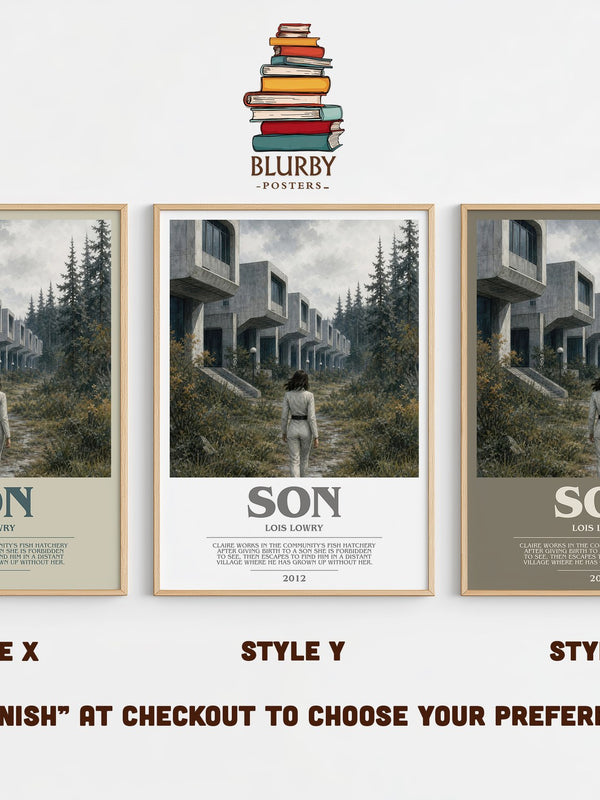 Son bookish print in frame leaning in hallway – dystopian wall art