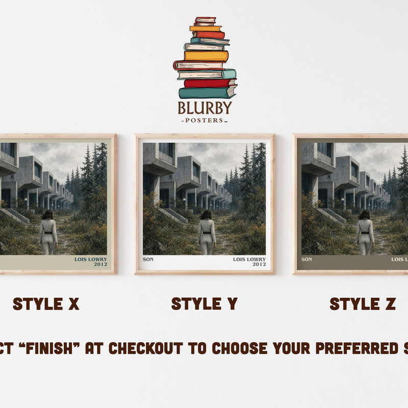 Son literary print in frame leaning in hallway – dystopian wall art