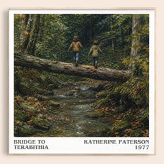Bridge to Terabithia literary book poster by Katherine Paterson – framed literary art print