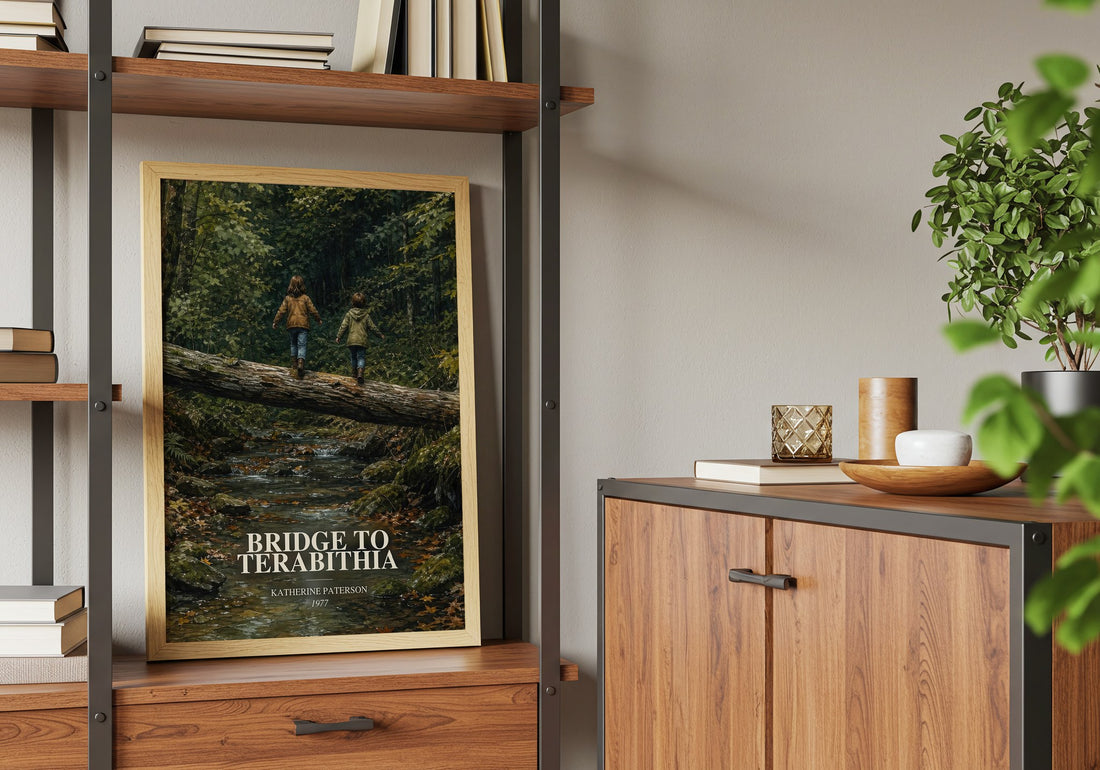 Bridge to Terabithia book watercolour illustration paper finish options – matte satin gloss
