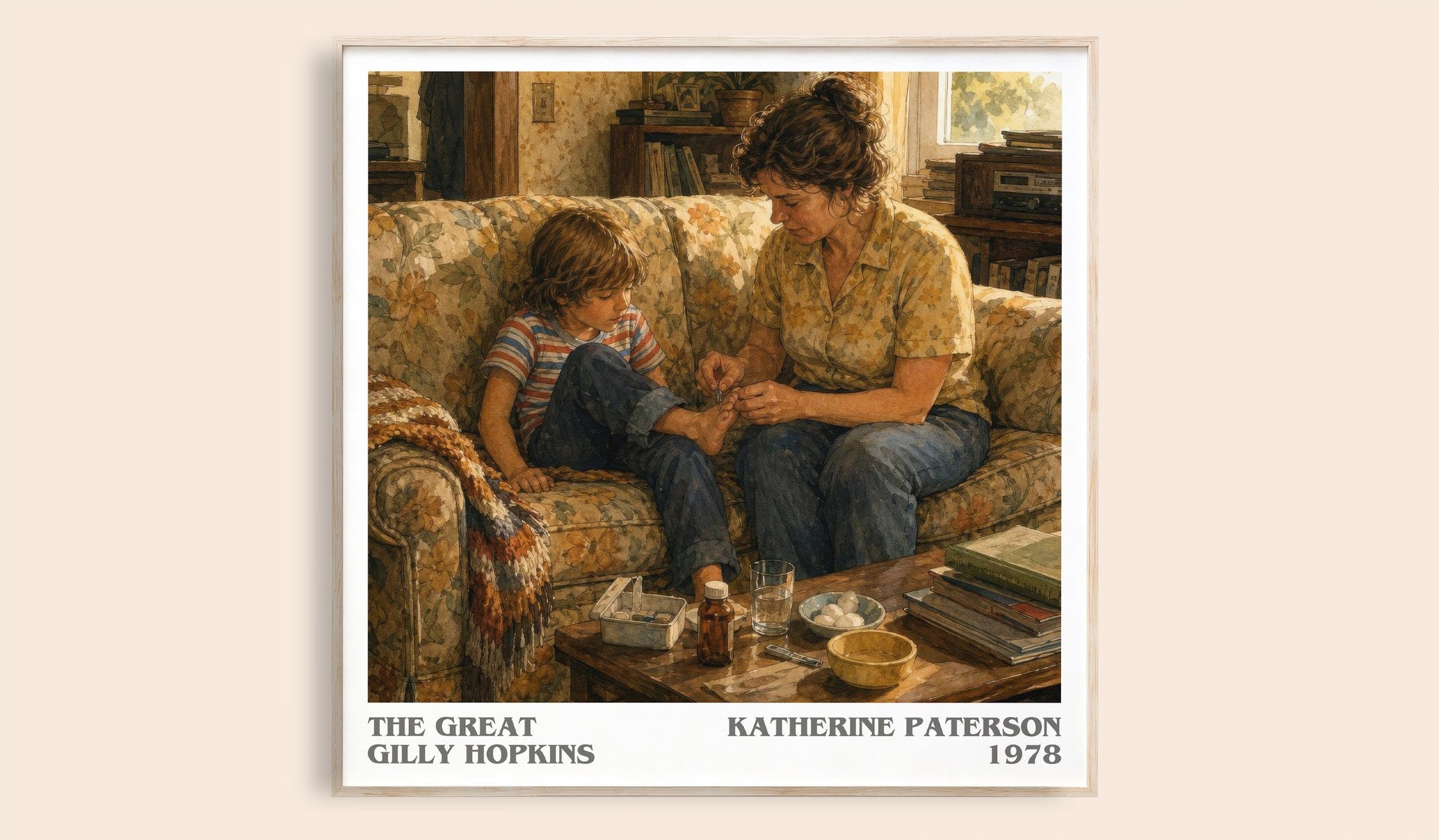 The Great Gilly Hopkins Literary Art Print by Katherine Paterson