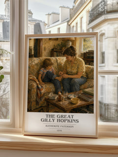 The Great Gilly Hopkins book cover poster colour and style options – Katherine Paterson book art