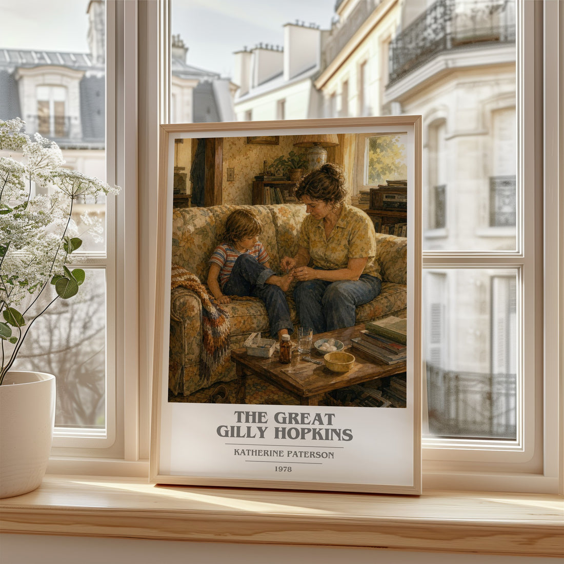 The Great Gilly Hopkins book cover poster colour and style options – Katherine Paterson book art