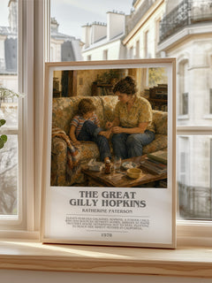 The Great Gilly Hopkins bookish poster colour and style options – Katherine Paterson book art