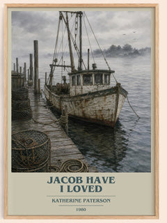 Jacob Have I Loved book cover book poster by Katherine Paterson – framed literary art print