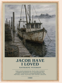 Jacob Have I Loved bookish book poster by Katherine Paterson – framed literary art print