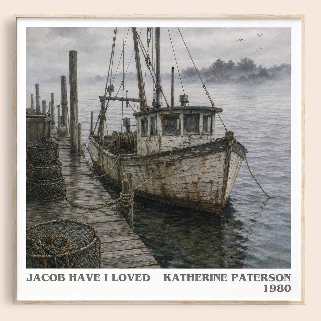 Jacob Have I Loved literary book poster by Katherine Paterson – framed literary art print