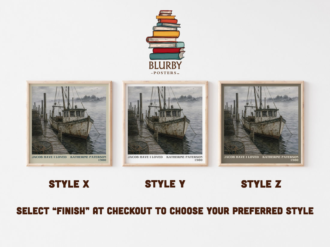 Jacob Have I Loved literary print in frame leaning in hallway – young adult wall art (mockup)