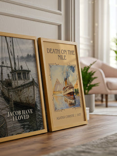 Jacob Have I Loved watercolour print framed by window – literary home decor