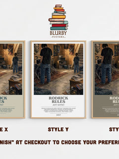 Rodrick Rules bookish print in frame leaning in hallway – childrens wall art