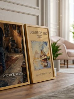 Rodrick Rules watercolour print framed by window – literary home decor