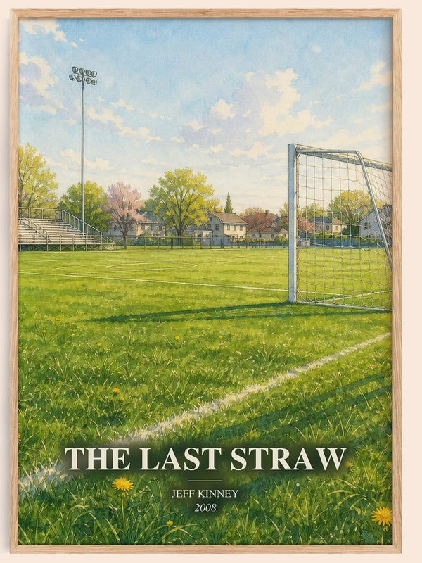 The Last Straw watercolour book poster by Jeff Kinney – framed literary art print