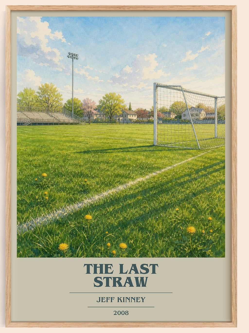 The Last Straw book cover book poster by Jeff Kinney – framed literary art print