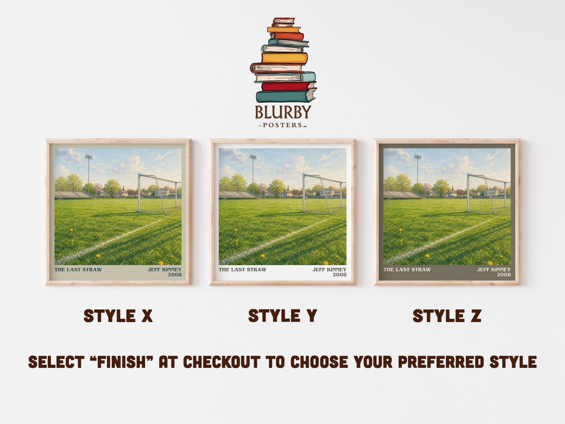 The Last Straw literary print in frame leaning in hallway – childrens wall art (mockup)
