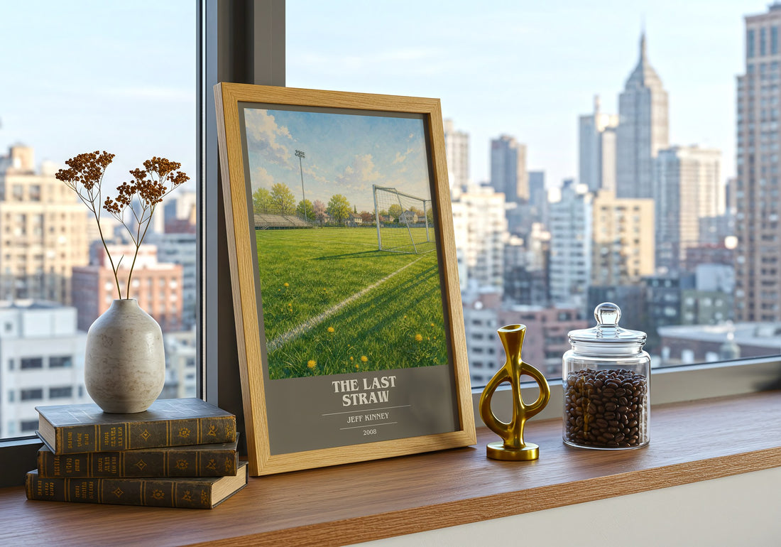 The Last Straw book cover print framed by window – literary home decor