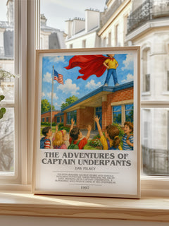 The Adventures of Captain Underpants bookish poster colour and style options – Dav Pilkey book art