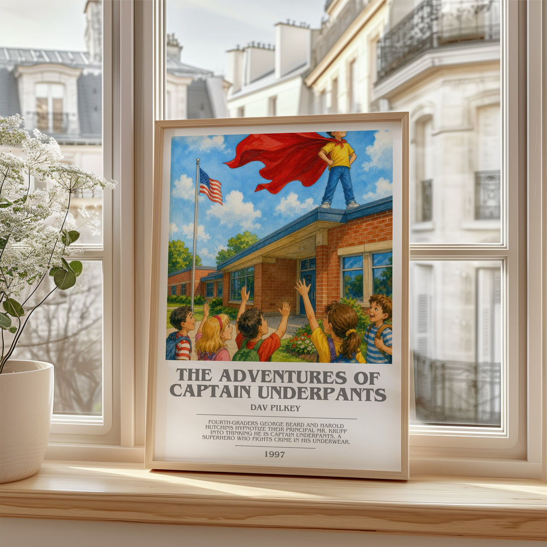 The Adventures of Captain Underpants bookish poster colour and style options – Dav Pilkey book art