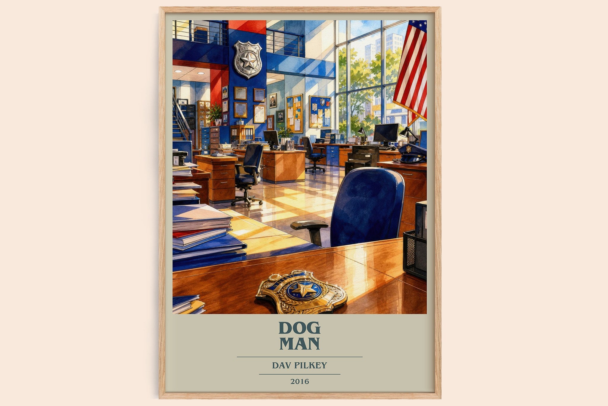 Dog Man Book Cover Poster by Dav Pilkey