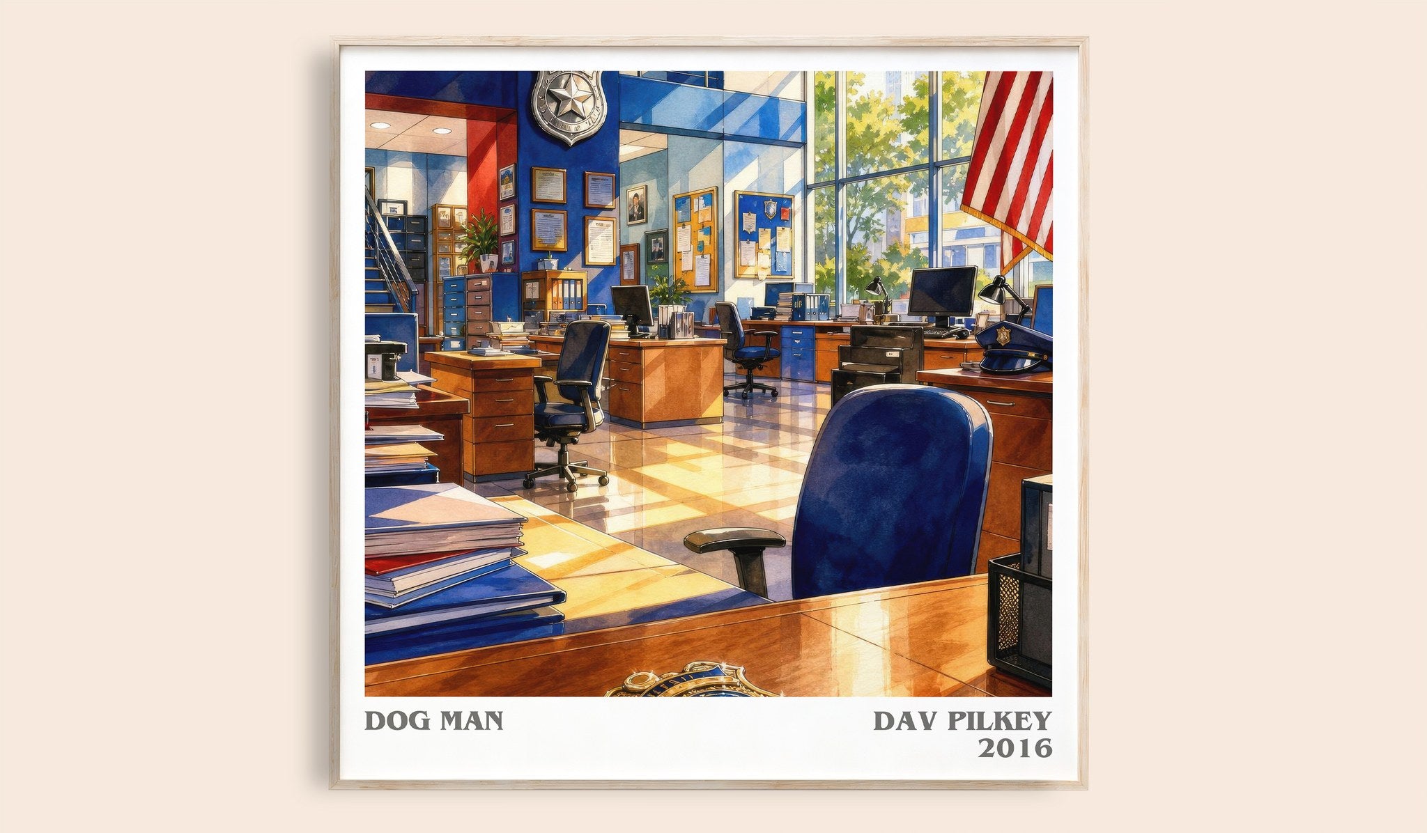 Dog Man Literary Art Print by Dav Pilkey