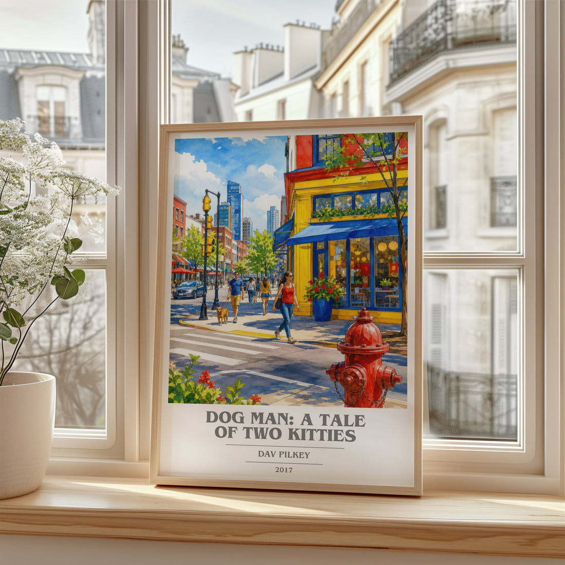 Dog Man: A Tale of Two Kitties book cover poster colour and style options – Dav Pilkey book art