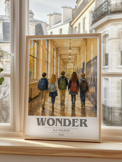 Wonder book cover poster colour and style options – R.J. Palacio book art