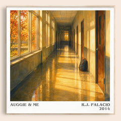 Auggie & Me literary book poster by R.J. Palacio – framed literary art print