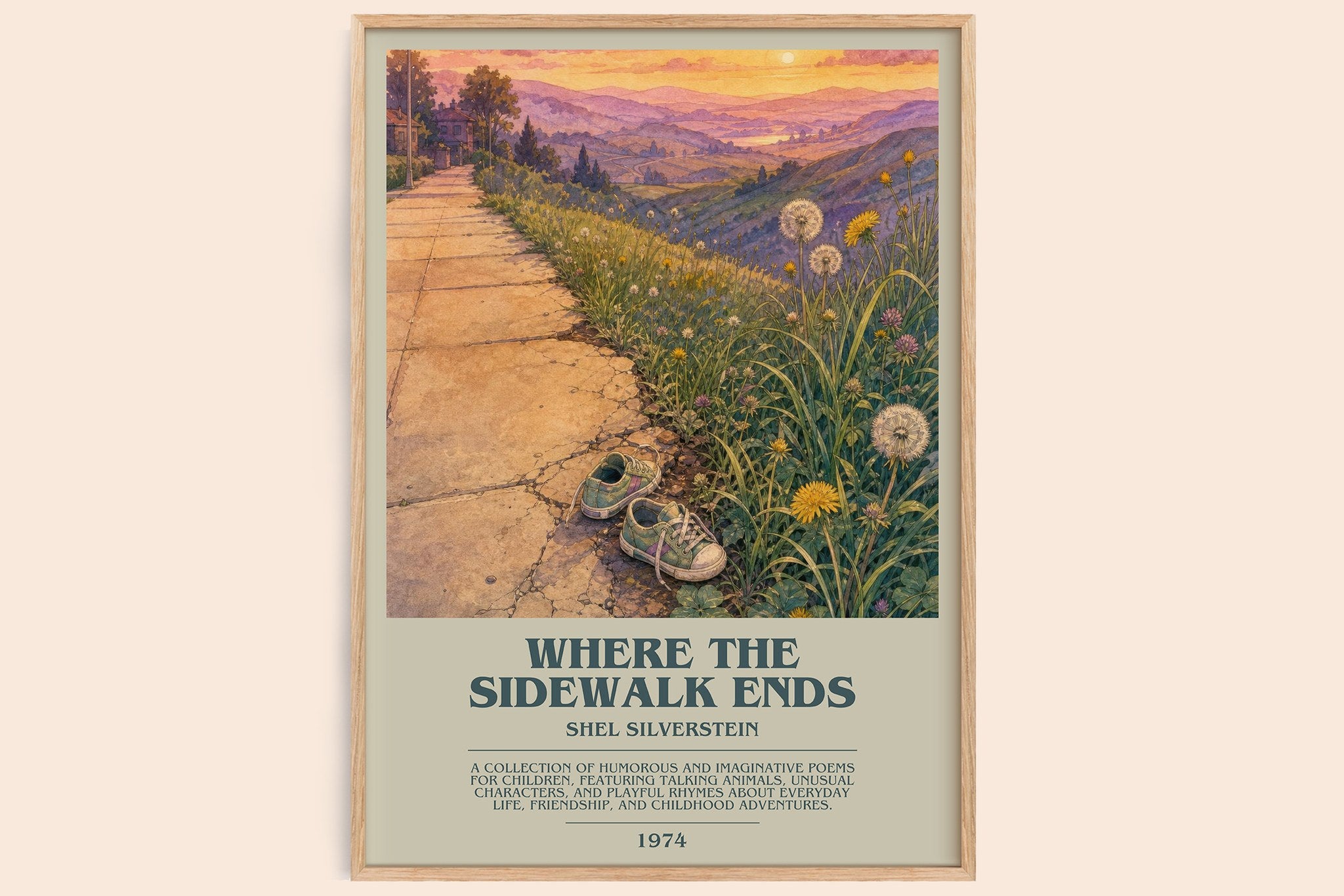 Where the Sidewalk Ends Bookish Wall Art by Shel Silverstein
