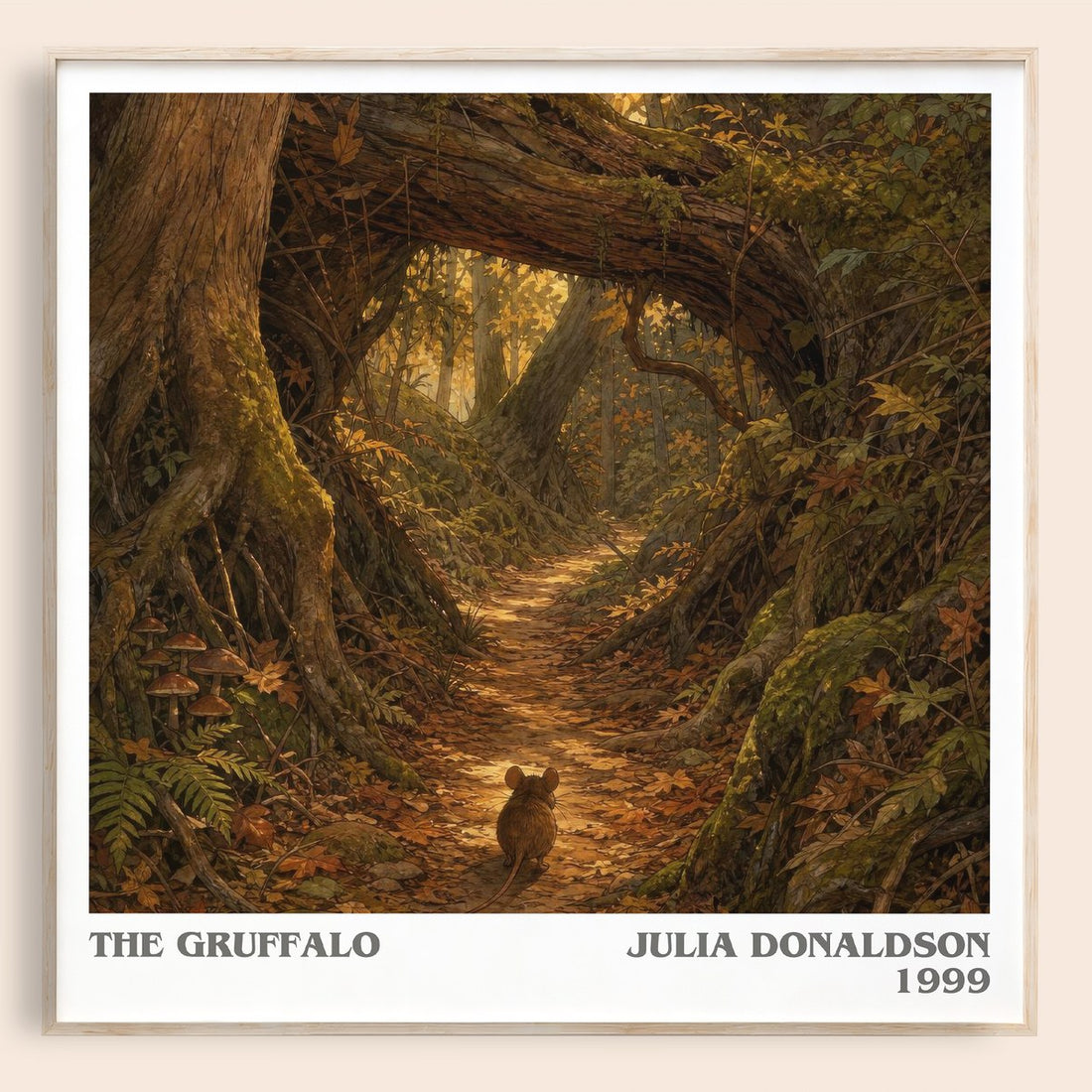 The Gruffalo literary book poster by Julia Donaldson – framed literary art print