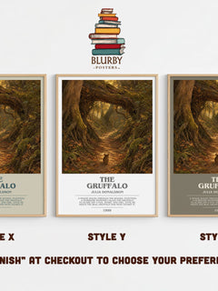 The Gruffalo bookish print in frame leaning in hallway – childrens wall art