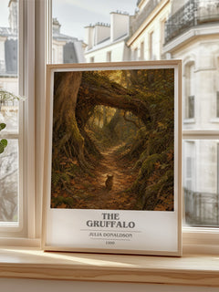 The Gruffalo book cover poster colour and style options – Julia Donaldson book art