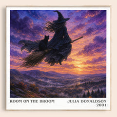 Room on the Broom literary book poster by Julia Donaldson – framed literary art print