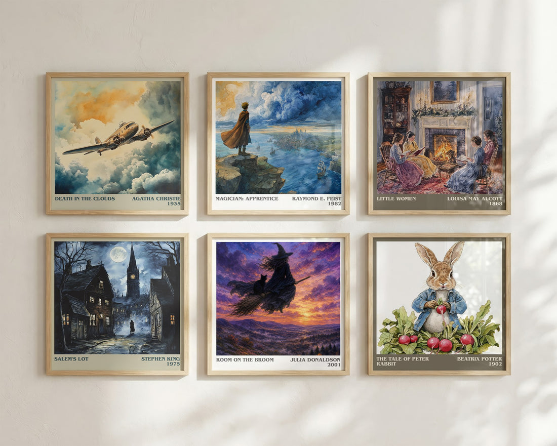 Room on the Broom literary art print colour and style options – Julia Donaldson book art