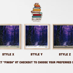 The Gruffalo's Child literary print in frame leaning in hallway – childrens wall art