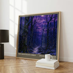 The Gruffalo's Child literary print framed by window – literary home decor