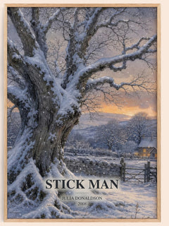 Stick Man watercolour book poster by Julia Donaldson – framed literary art print