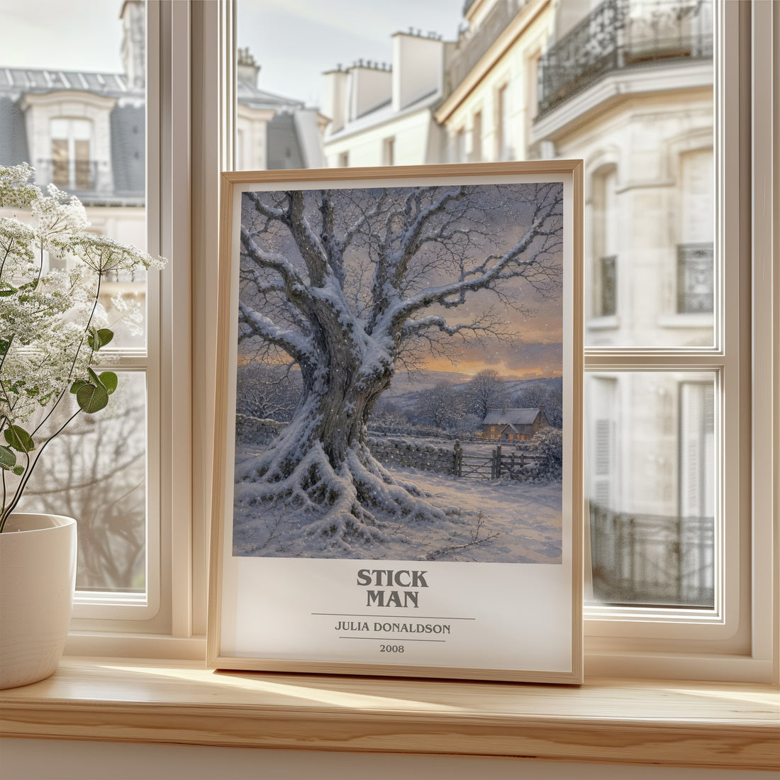 Stick Man book cover poster colour and style options – Julia Donaldson book art