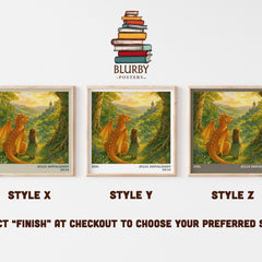 Zog literary print in frame leaning in hallway – childrens wall art