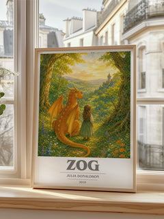 Zog book cover poster colour and style options – Julia Donaldson book art
