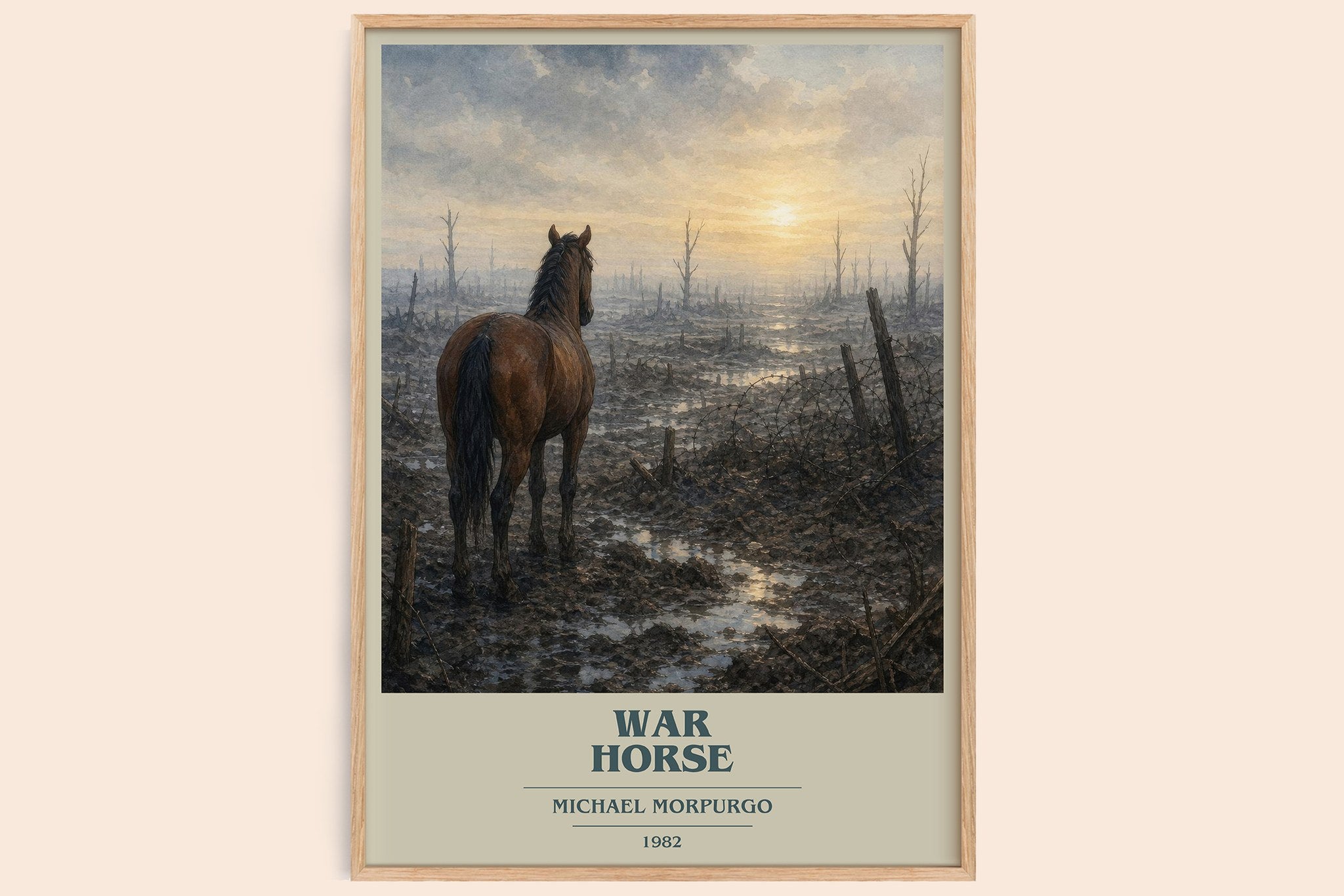War Horse Book Cover Poster by Michael Morpurgo