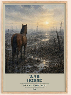 War Horse book cover book poster by Michael Morpurgo – framed literary art print
